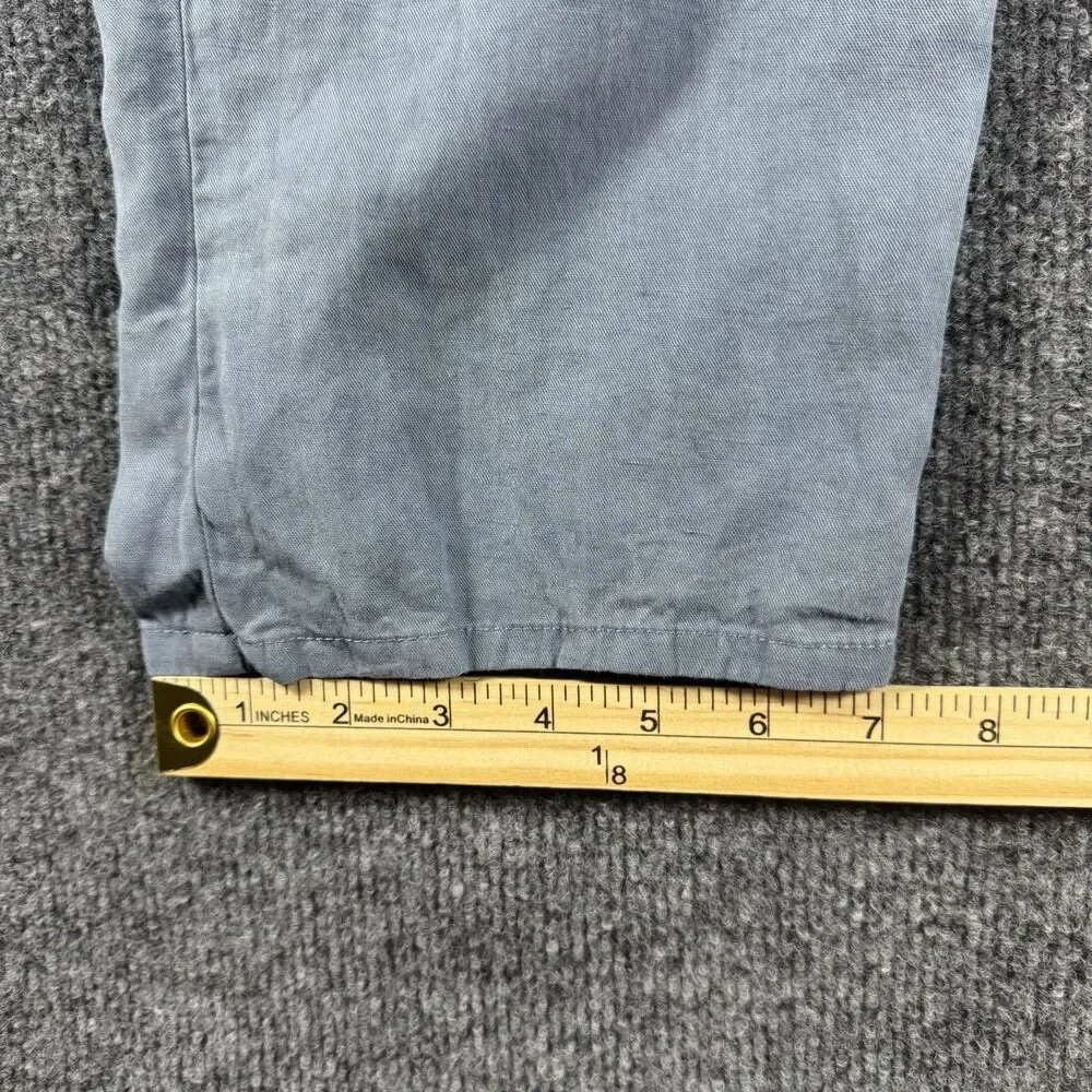 WHITESAND Italy Men’s Linen Lyocell Blend Chino Pants Light Blue Gray Size 48 32